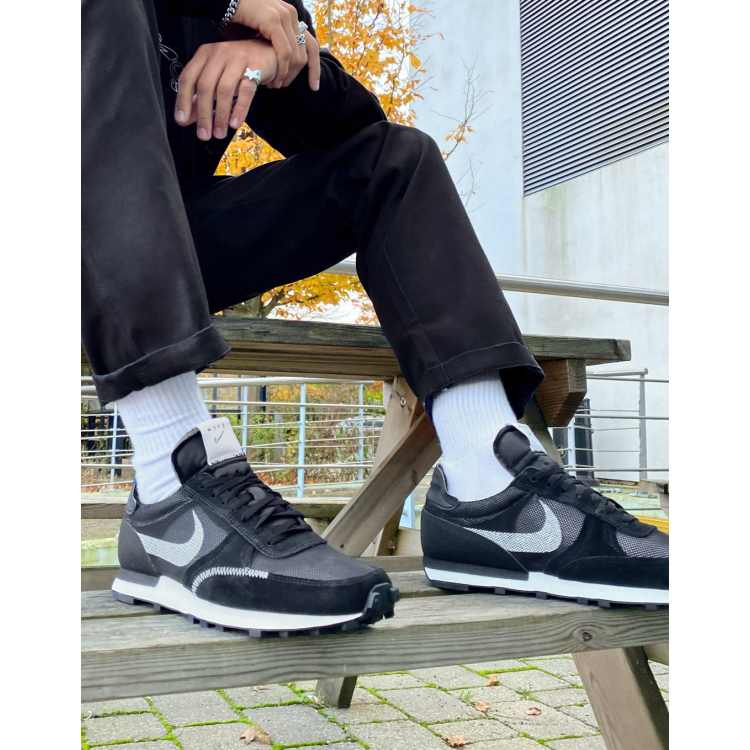 Nike Dbreak Type mesh trainers in black and white