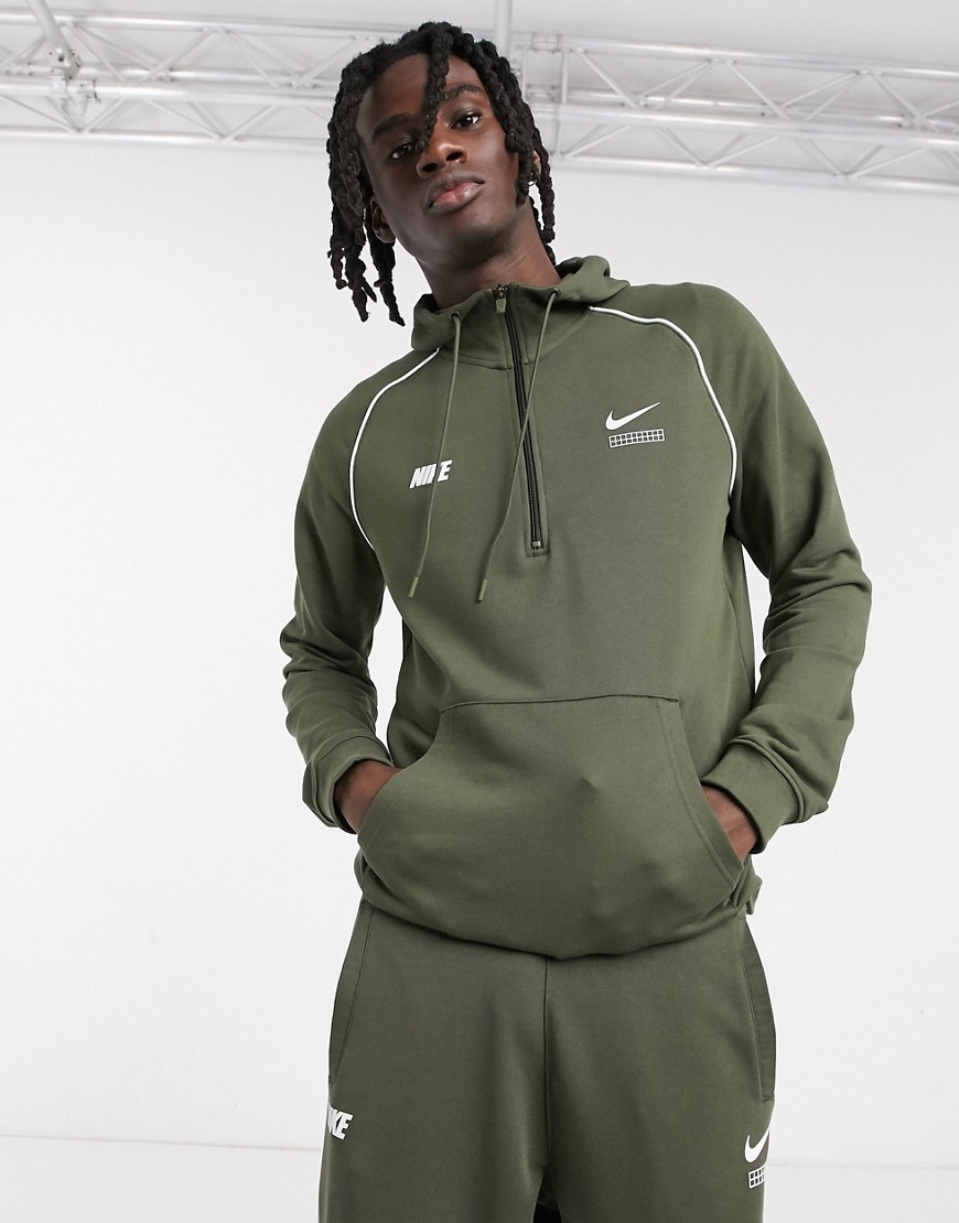 Nike DNA Pack half-zip hoodie in khaki-Green