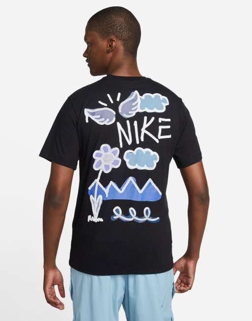 Nike Doodleglyph graphic t-shirt in black