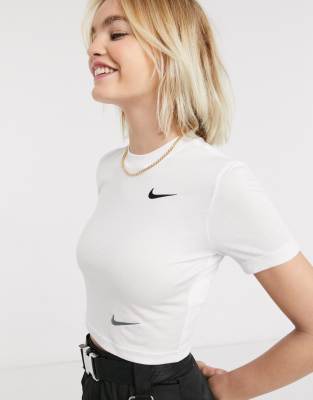 nike logo crop top