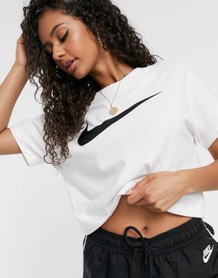 Nike double swoosh t-shirt in white | ASOS