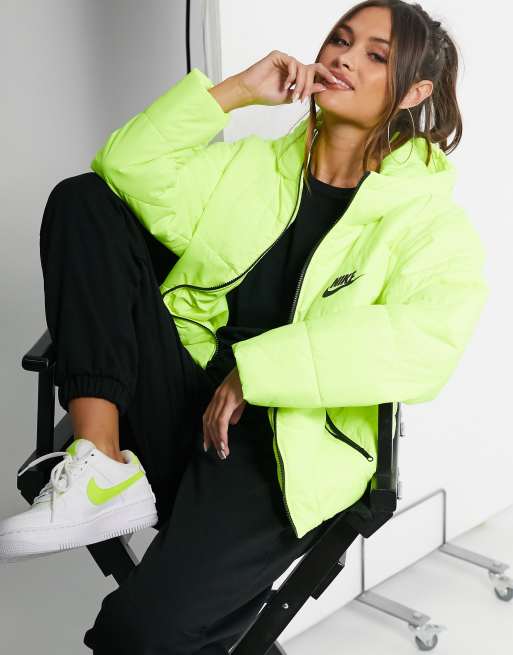 Doudoune Jaune Fluo Femme Nike Sportwear Core