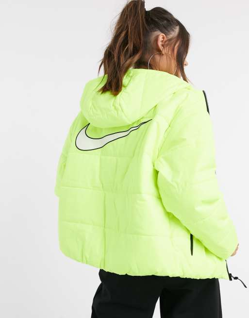 Nike Doudoune avec logo de la marque au dos Jaune fluo