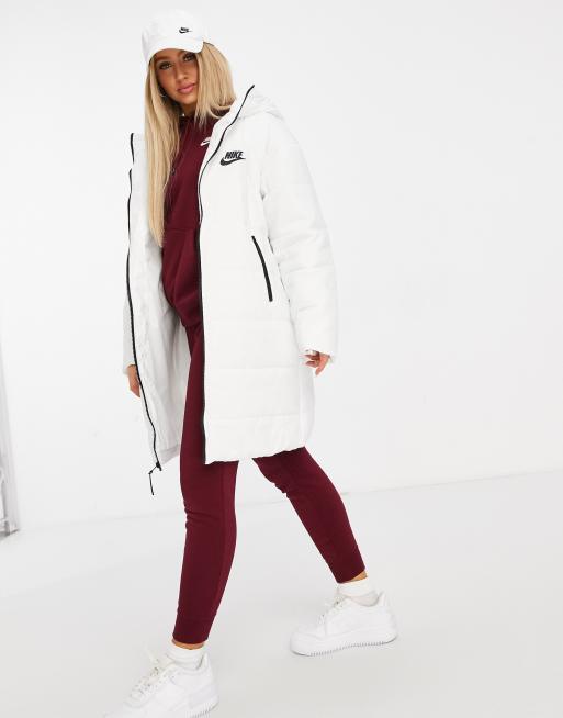 manteau nike blanc long