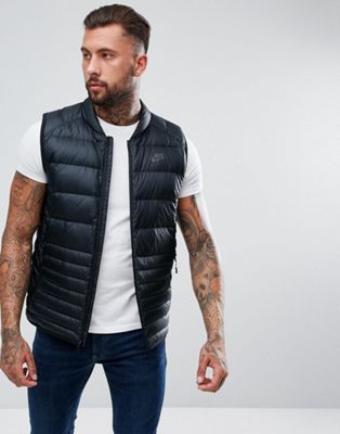 Nike Down Filled Quilted Gilet In Black 