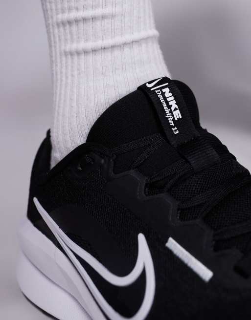 Nike Downshifter 13 running sneakers in black and white, 5 of 5