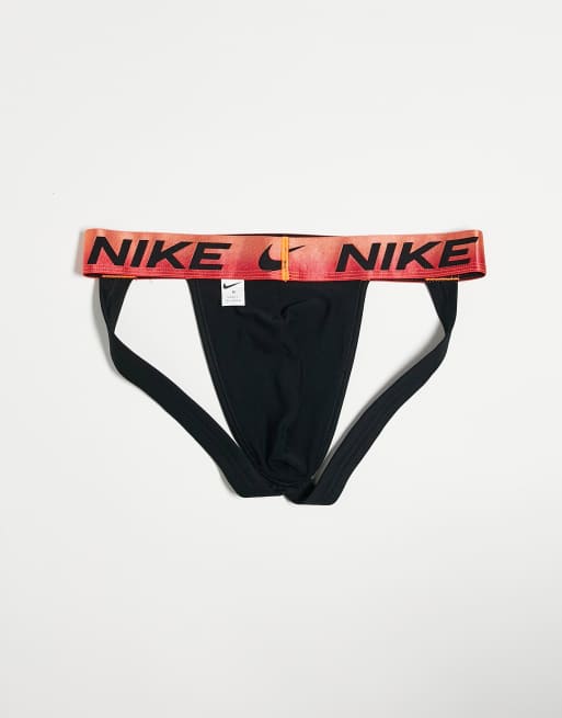 Nike Dri-Fit 3 pack microfibre briefs in black with gradient waistband