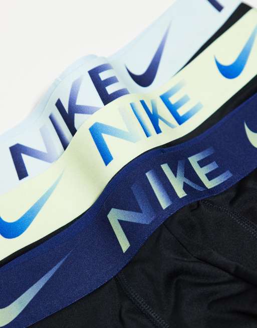 Nike - Dri-FIT Essential - Confezione da 3 boxer aderenti neri in microfibra con elastico a contrasto, 3 di 3