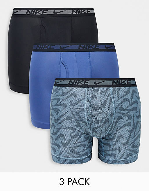 Nike Dri-FIT Essential Cotton Stretch 3 pack boxer briefs w. fly in multi