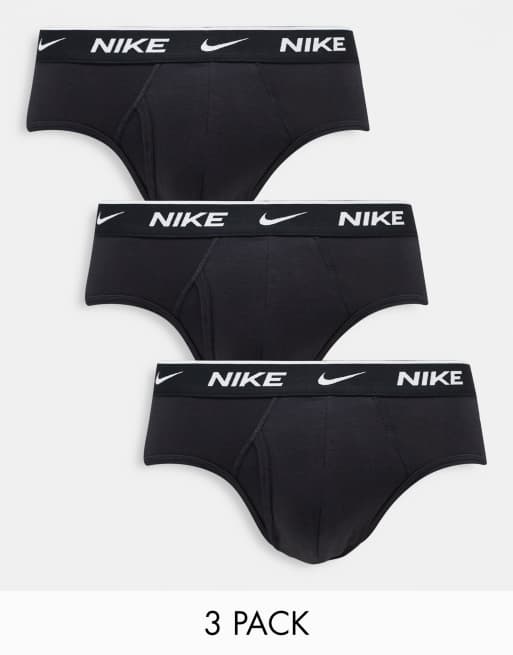 Nike DriFIT Essential Cotton Stretch 3 pack briefs in black ASOS