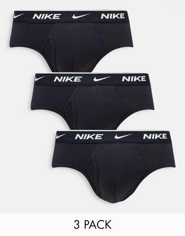 Nike Dri-FIT Essential Cotton Stretch 3 pack briefs in black