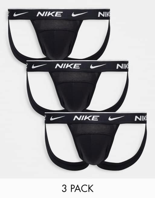 3 PACK NIKE Dri-FIT Essential Cotton Stretch Jockstrap Underwear