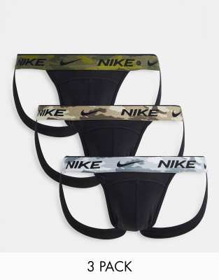 Nike Men`s Dri-FIT Essential Cotton Stretch Jock Strap 3 Pack