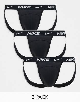 Dri-FIT Essential Micro 3 pack jock straps in black