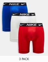 Nike Dri-FIT Essential Micro 3 pack longer length boxer briefs in