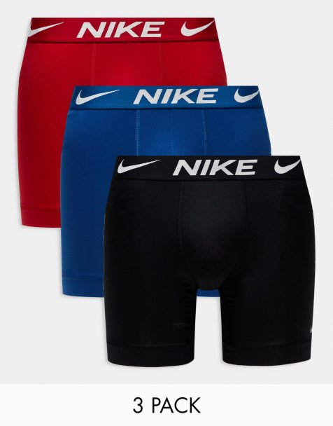 Nike - Dri-Fit Essential Micro - Confezione da 3 slip blu, rossi e neri in microfibra Dri-FIT - view 1