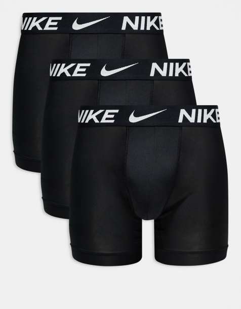 Nike Dri-Fit Essential Microfiber 3 pack long boxer briefs in black - view 1