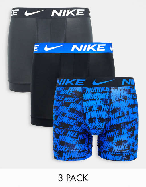 Nike DriFit Essential Microfiber boxer briefs 3 pack in black and