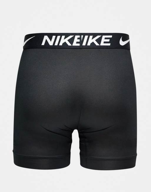 Nike Dri-FIT Essential Microfibre 3 pack long boxer briefs in black, 3 of 3