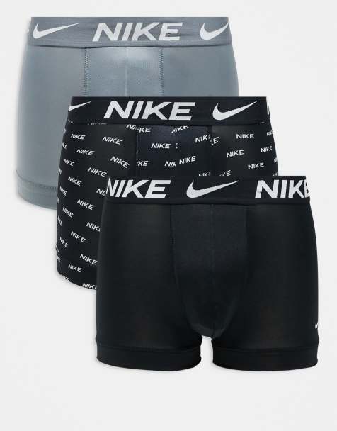 Nike Dri-Fit Essential Microfibre 3 pack long boxer briefs in multi - view 1