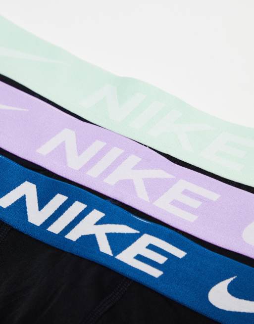 Nike Dri-Fit Essential Microfibre briefs 3 pack in black with contrast waistband