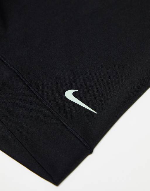 Nike Dri-Fit Essential Microfibre briefs 3 pack in black with contrast waistband
