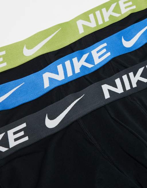 Nike - Dri-FIT - Essential - Set van 3 boxershorts van microvezel in zwart met contrasterende tailleband, 3 van 4