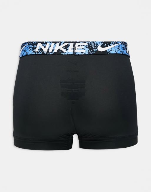 Nike - Dri-FIT - Essential - Set van 3 boxershorts van microvezel in zwart met tie-dye taillebanden, 4 van 4