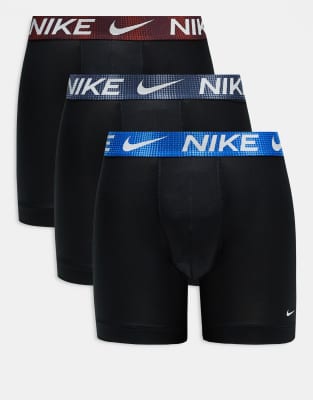 Nike - Dri-FIT - Essential - Set van 3 microvezel boxershorts in zwart ...