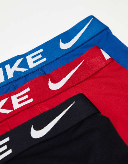 Nike - Dri-FIT - Essential - Set van 3 onderbroeken van microvezel in blauw, rood en zwart, 3 van 4