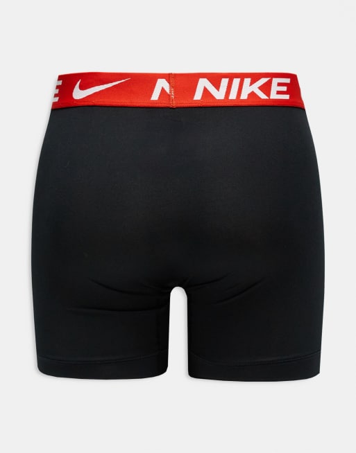 Nike – Dri-FIT – Essential – Svarta boxershorts i mikrofiber med kontrastfärgade midjeband, 3-pack, 2 av 3