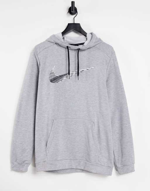 Nike dri fit hoodie hot sale grey