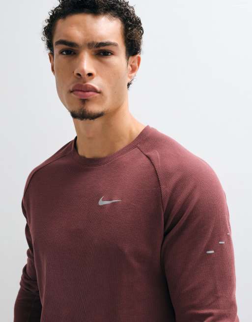 Nike Dri-Fit long sleeved top in brown, 3 of 5