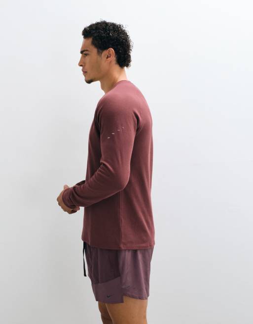 Nike Dri-Fit long sleeved top in brown, 4 of 5