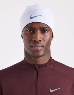 Nike Nike DRI-FIT Peak cuffed beanie in grey and blue