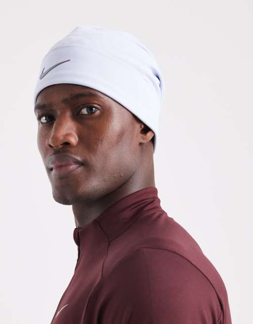 Nike DRI-FIT Peak cuffed beanie in grey and blue, 2 of 3