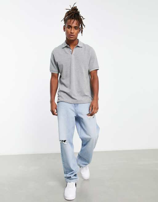 Gray dri cheap fit polo