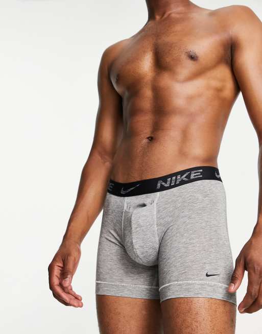 Nike Men`s Dri-FIT ReLuxe Boxer Brief 2 Pack XL Grey Olive