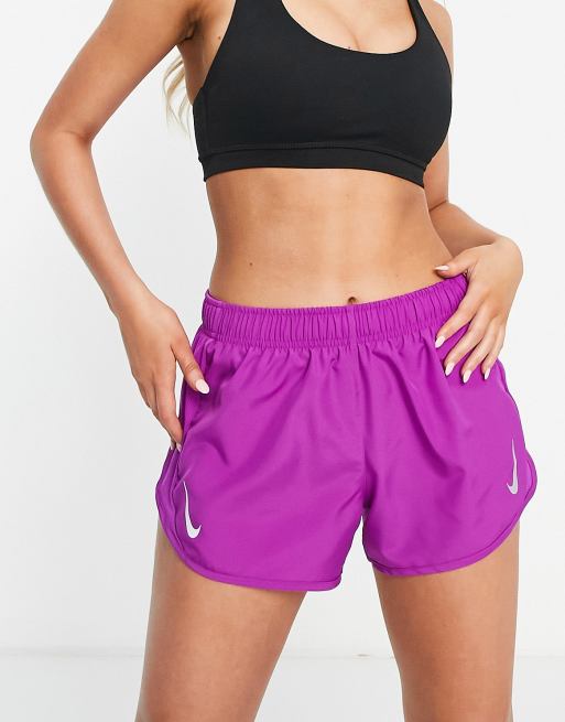 Nike Running Tempo 3 inch shorts in purple, ASOS