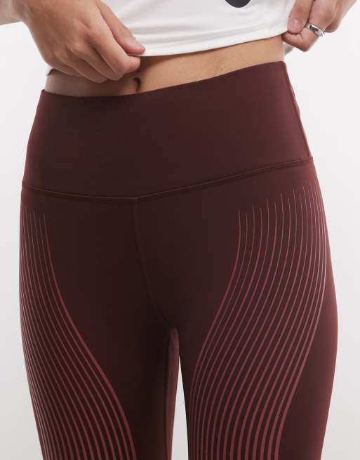 Nike Dri-Fit Swift leggings in burgundy, 4 of 5