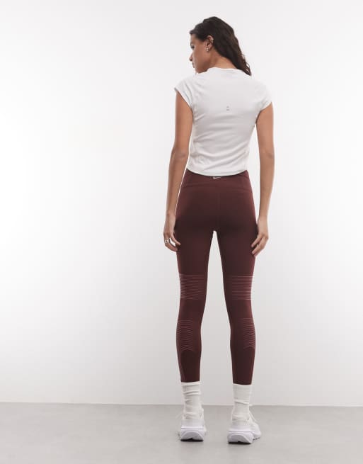 Nike Dri-Fit Swift leggings in burgundy, 5 of 5
