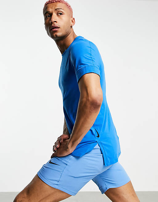 Nike Dri-FIT t-shirt in blue | ASOS