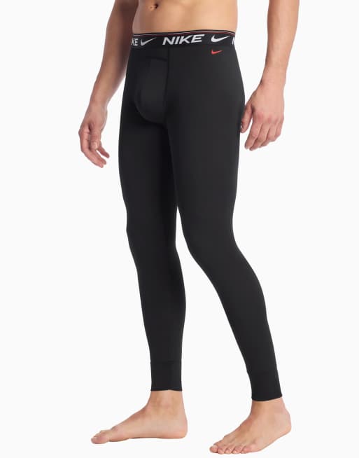 Nike Dri-FIT Ultra Comfort 2 pack base layer tights in black/grey, 2 of 4
