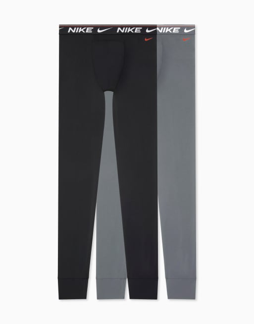 Nike Dri-FIT Ultra Comfort 2er-Pack Baselayer-Tights in Schwarz/Grau, 4 von 4