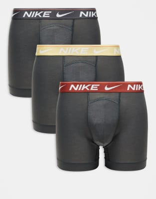 Nike Dri-fit Ultra Comfort 3 Pack Boxer Briefs In Black