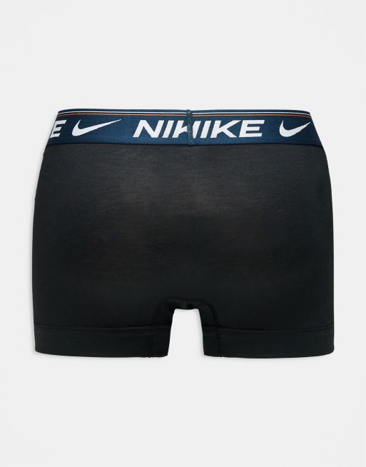 Nike Dri-FIT ultra comfort 3 pack briefs with colored waistband in orange/red/navy, 3 of 3