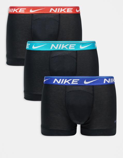 Nike Dri-Fit Ultra Comfort 3 pack trunks in black with contrast waistbands - view 1