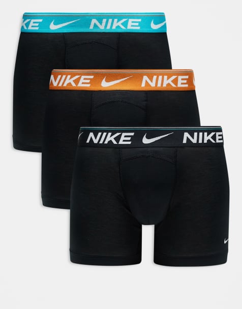 Nike Dri-Fit Ultra Comfort 3 pack trunks in black with contrast waistbands - view 1