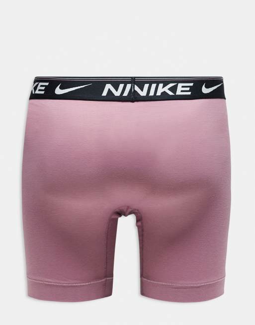 Nike – Dri-FIT Ultra Comfort – Gröna/svarta/plommonlila boxerkalsonger, 3-pack, 3 av 3