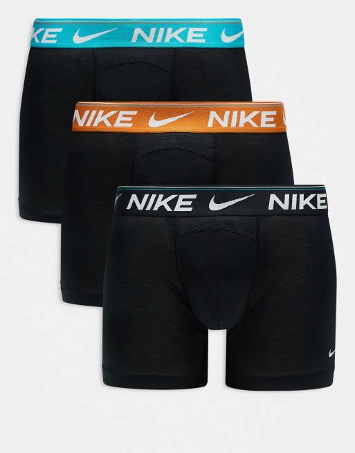 Nike - Dri-FIT Ultra Comfort - Pakke med 3 par sorte boksershorts med kontrasterende taljebånd